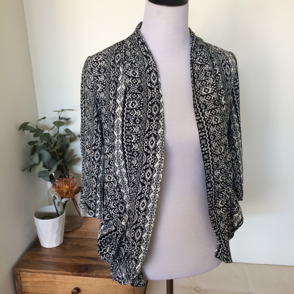 Printed kimono style jacket blazer